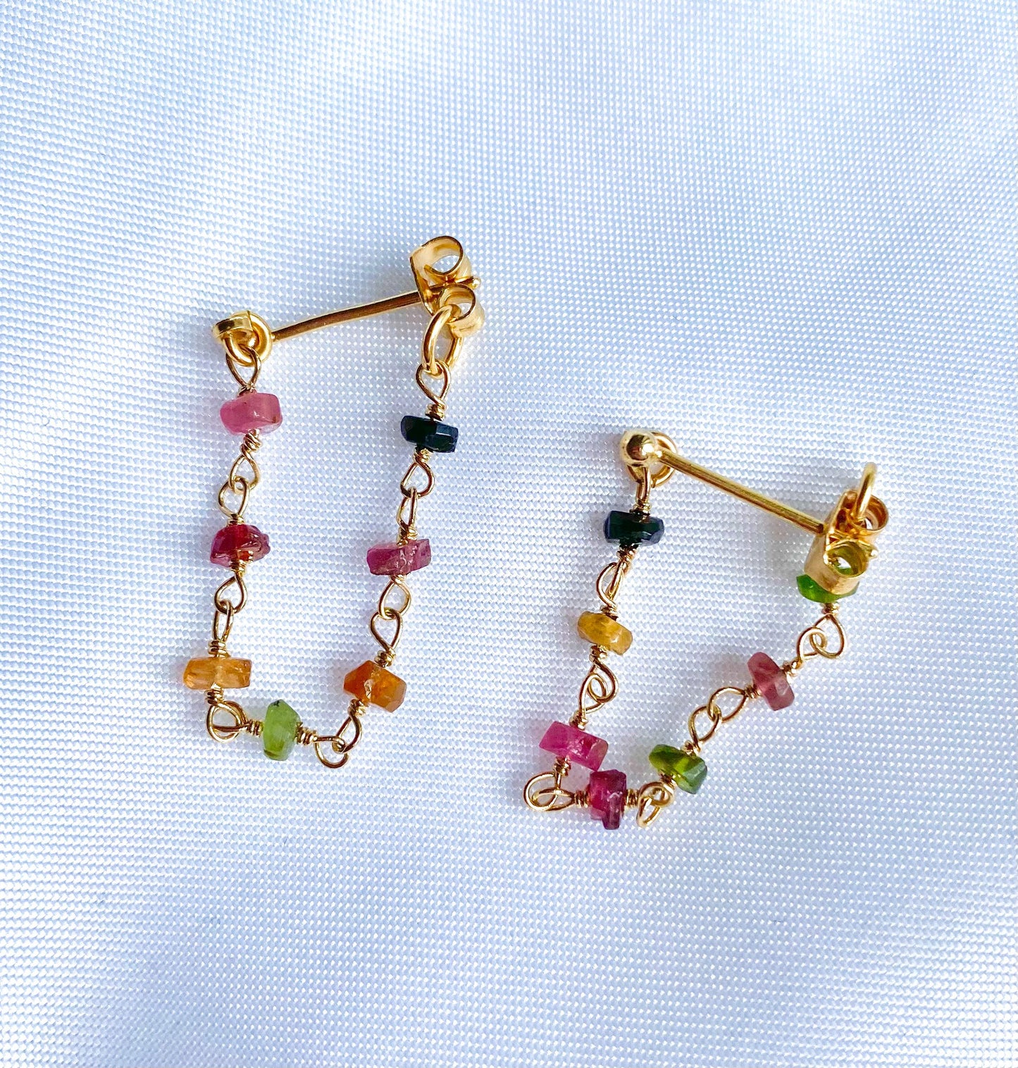 Boucles d'oreille Pivoine